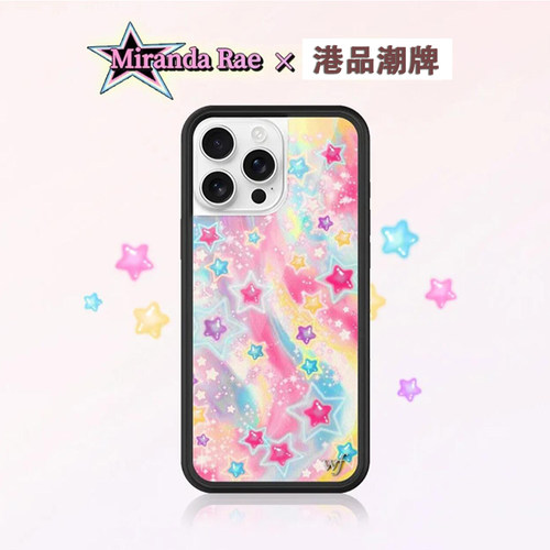 欧美flow联名Miranda Rae七彩流星苹果16Pro适用iPhone15/14/13/12/Pro/Max/Plus手机壳防摔欧美时尚wf硬壳17