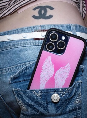 wf手机壳联名天使之翼欧美flow明星同款适用苹果17Pro新iphone16/15/14/13/12/Pro/Max/Plus欧美时尚防摔保护
