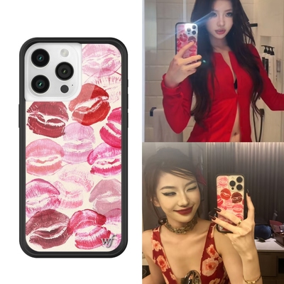 wf手机壳黄饱饱同款Kensington时尚唇印手机壳适用iPhone15/14/13ProMax/plus苹果16Pro欧美时尚防摔保护套17