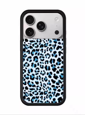 野花wf手机壳蓝色豹纹/紫色/黑白小猫适用苹果17Pro手机壳iphone16/15/14/13/12/Pro/Max防摔保护套波点高级