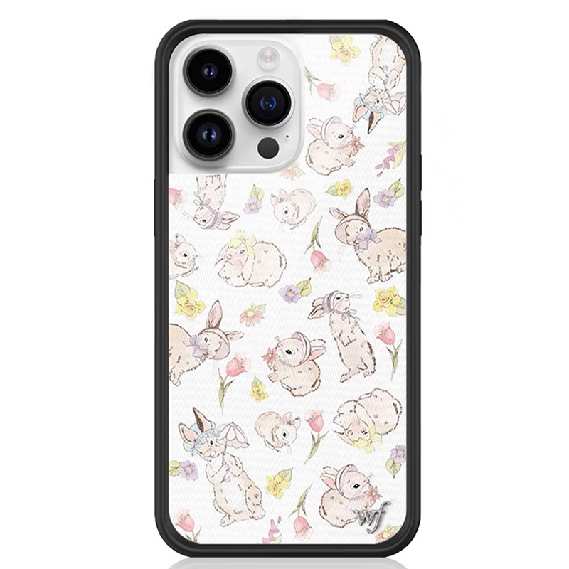 Cindy Kimberly鞠婧祎同款Wildf苹果15适用iPhone14ProMax手机壳13小兔子Bunnies and Bonnets防摔保护套17