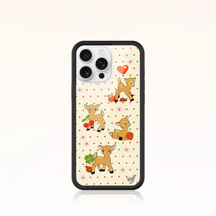 13ProMax plus12梅花鹿防摔保护套17 可爱圣诞樱桃爱心草莓小鹿苹果16Pro手机壳适用iPhone15 欧美flow新款