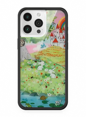 欧美flow联名童话世界城堡Red Meow赤焰豹纹适用iPhone15苹果16Pro/14/13ProMax/12Plus手机壳WF防摔保护套17