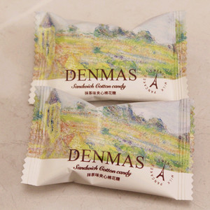 DENMAS丹玛仕抹茶味夹心棉花糖独立包装零食糖果散称500克80克