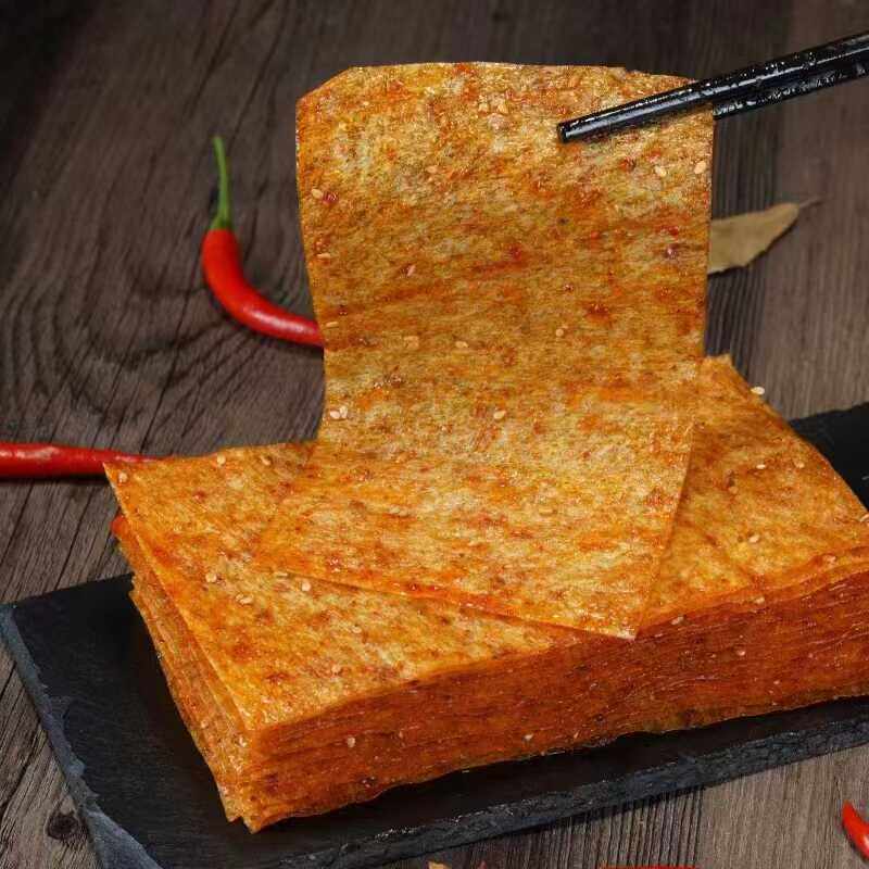 江西铜鼓客家休闲零食手撕大辣片虎皮豆干面筋片80克*3包