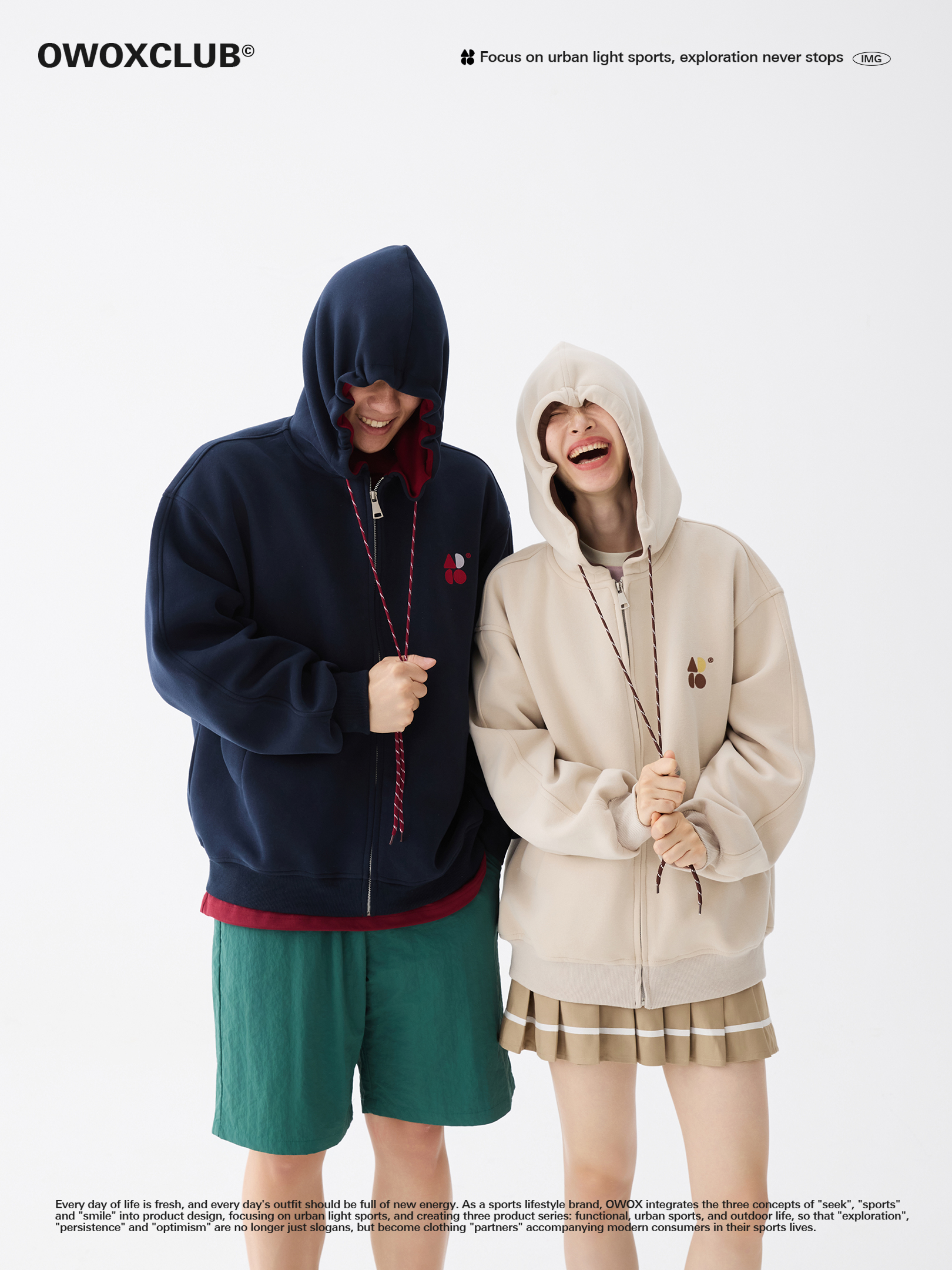 Stylish Color-Blocked Hooded Cardigan Sweatshirt, Very Nice-Looking Jacket for Women, Autumn Casual Loose Top