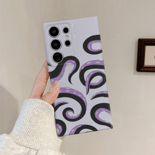 s22plus 简约硬壳s23 s24ultra A54 保护套 章鱼触手适用三星s25ultra手机壳菲林全包边s23ultra A53个性 s24