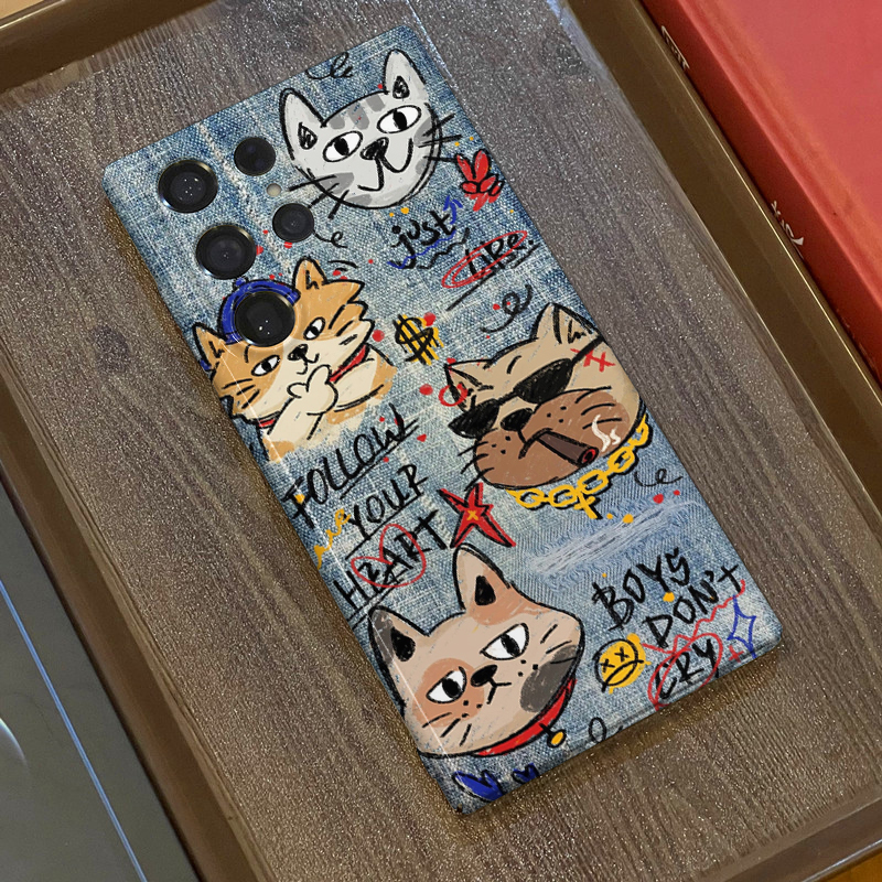 牛仔boys适用三星s23ultra手机壳菲林全包边s22/s24+硬壳s23+/s21+/s22/s21u/note20ultra/A54/A53个性保护套