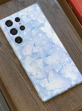 白色花瓣适用三星s23ultra手机壳菲林全包边s25ultra/s24+硬壳s21/s22/s21u/s24ultra/A54/A53个性保护套