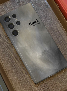 black灰色适用三星s25ultra手机壳菲林全包边s23ultra/s24+硬壳s21/s22/s21u/s24ultra/A54/A53个性保护套