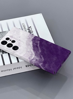 紫色适用三星s23ultra手机壳菲林全包边s22u硬壳s23+/s21+/s22/s21ultra/三星note20ultra/A54/A53个性保护套