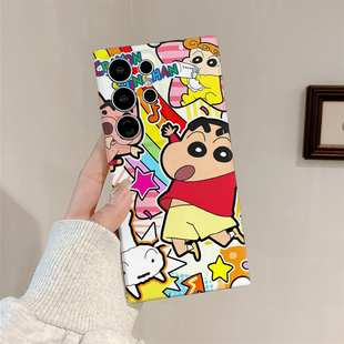 s22plus 简约硬壳s23 s24ultra A54 保护套 小新小葵适用三星s25ultra手机壳菲林全包边s23ultra A53个性 s24