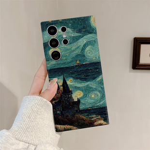 s22plus 简约硬壳s23 s24ultra A54 保护套 海浪城堡适用三星s25ultra手机壳菲林全包边s23ultra A53个性 s24