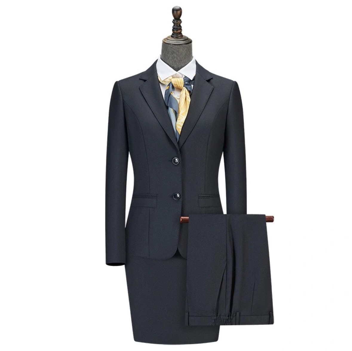 女式衬衫纯色弹力修身职业女装长袖白色衬衣