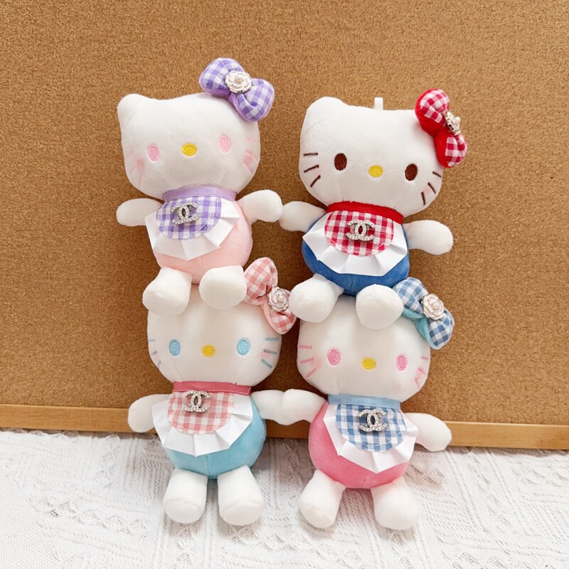 网红可爱萌kt猫小挂件毛绒玩具公仔小猫咪包包挂饰钥匙扣娃娃玩偶