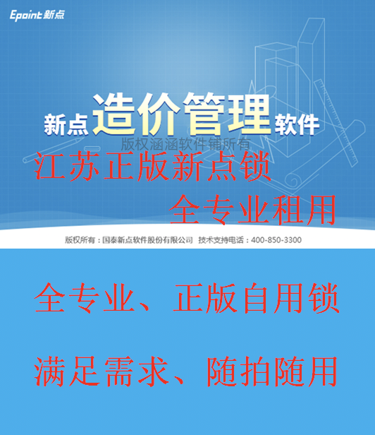 江苏新点租用，V10全专业新点正版锁租用，出租新点包使用满意。-封面