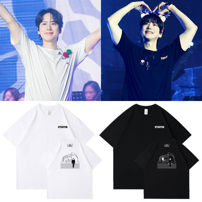 Superjunior曺圭贤演唱会TheClassic周边同款短袖T恤纯棉印花衣服