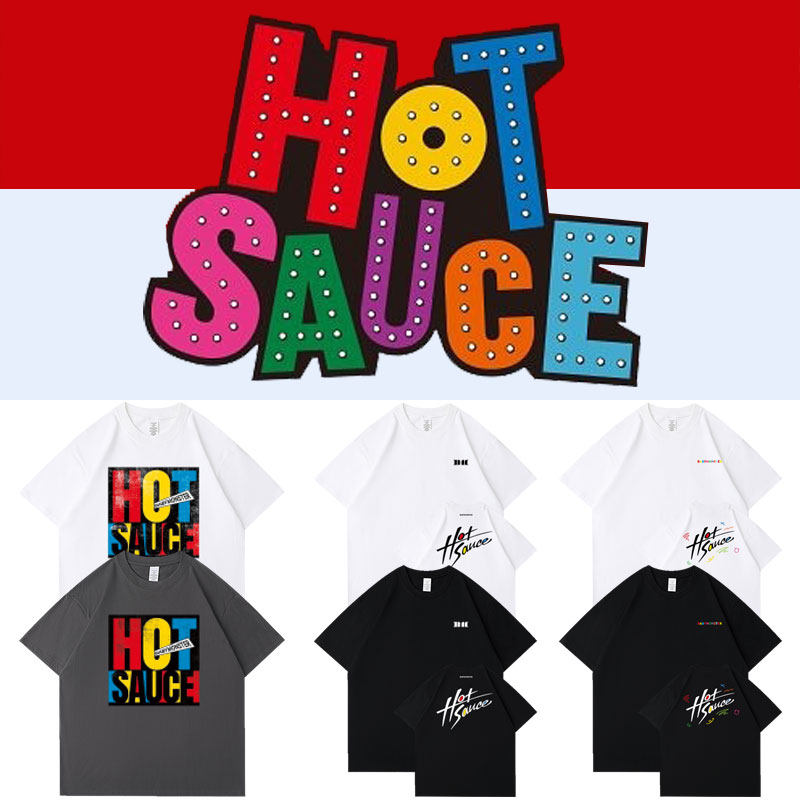 babymonster专辑HotSauce联名周边衣服同款短袖T恤纯棉宽松打底衫