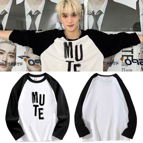 NCT1272024郑在玹FM演唱会MUTE周边同款长袖T恤插肩长袖纯棉衣服