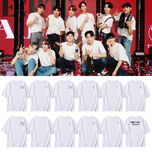 THE AL周边衣服同款 短袖 T恤宽松印花男女 BOYZ组合2020演唱会RE