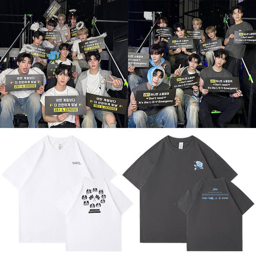 ZB1世巡演唱会HERE&NOW周边衣服同款短袖T恤纯棉宽松印花男女上衣