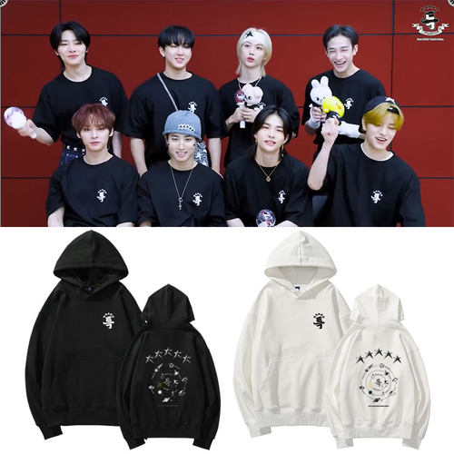 StrayKids专5STAR周边同款卫衣服印花套头连帽衫秋冬季薄款加绒