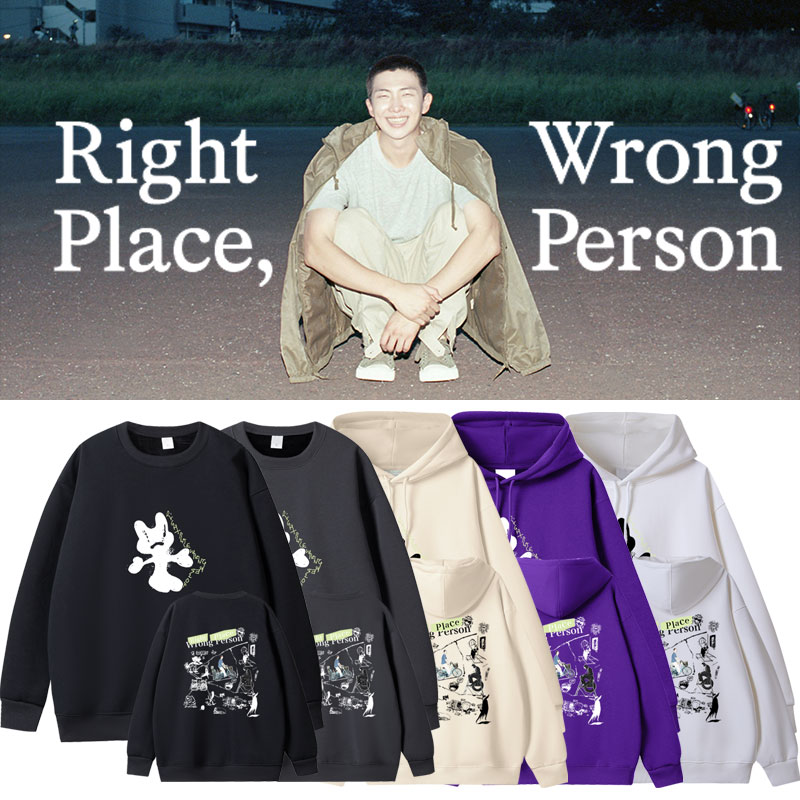 金南俊RM迷你专RightPlaceWrongPerson周边同款卫衣打歌服春秋冬