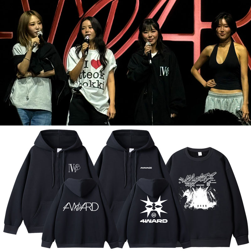 MAMAMOO2026世巡演唱会4WARD欧美场周边自制同款卫衣印花帽衫外套