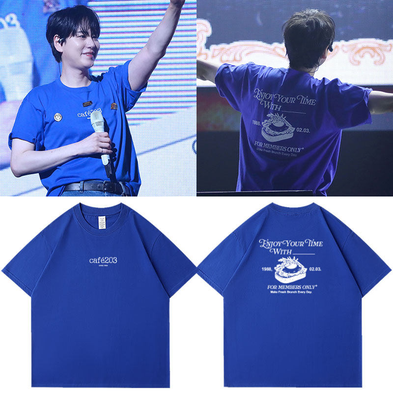 曺圭贤KYUHYUN出道20周年FM演唱会Cafe203首尔场周边同款短袖T恤
