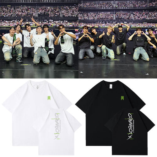 MONSTA X演唱会ConnectX日本场周边应援衣服同款短袖T恤纯棉男女