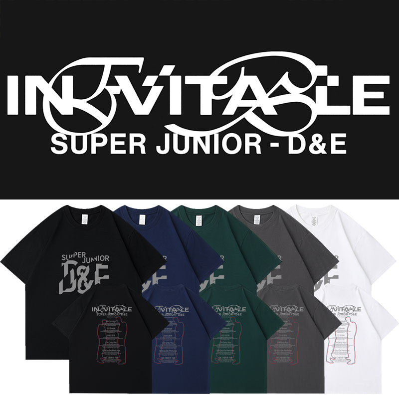 SUPERJUNIOR D&EINEVITABLE李东海银赫李赫宰周边同款短袖T恤衣服