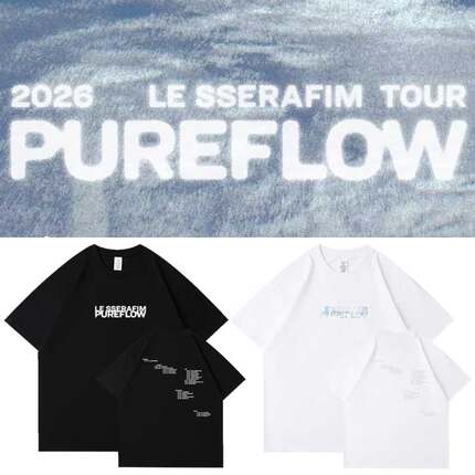 2026LESSERAFIM演唱会PUREFLOW周边应援衣服同款短袖T恤纯棉男女