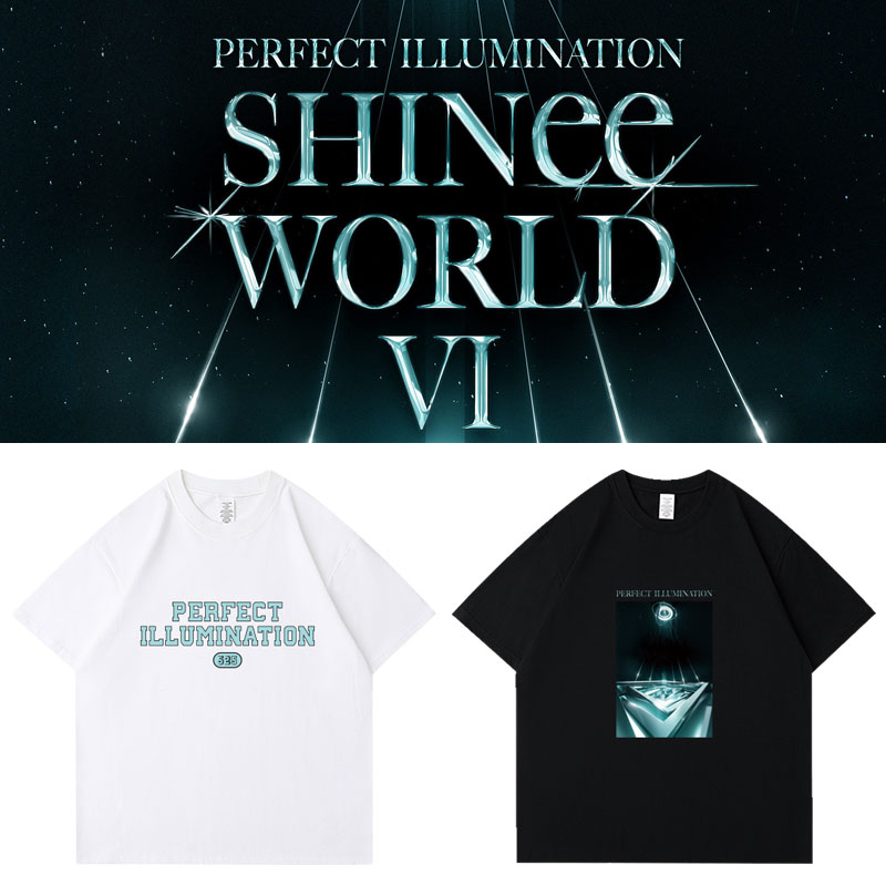SHINee WORLD VI演唱会PerfectIllumination同款短袖t体恤上衣服