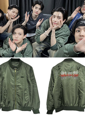 ENHYPEN演唱会WalkTheLine周边同款衣服印花薄夹克棒球衫风衣外套