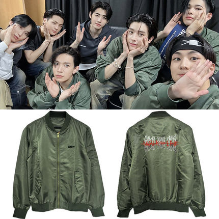 ENHYPEN演唱会WalkTheLine周边同款衣服印花薄夹克棒球衫风衣外套