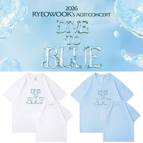 SJ金厉旭2026亚巡FM演唱会RYEOWOOK'S DIVEtoBLUE周边同款短袖T恤