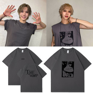 威神VWayV李永钦TEN2025演唱会周边同款衣服纯棉宽松印花短袖T恤
