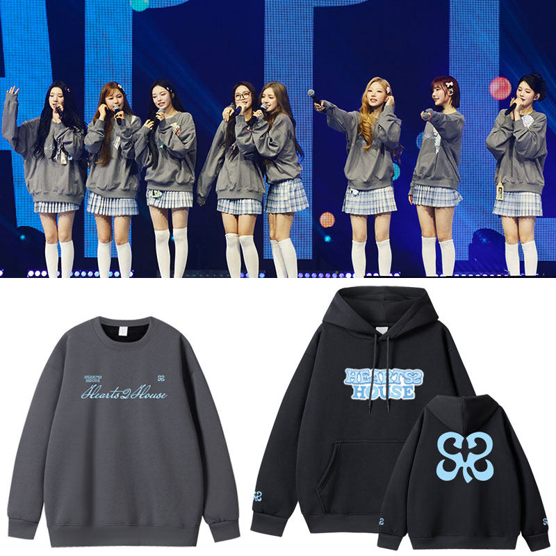 Hearts2Hearts2026演唱会Hearts2House周边H2H同款卫衣服印花男女图片