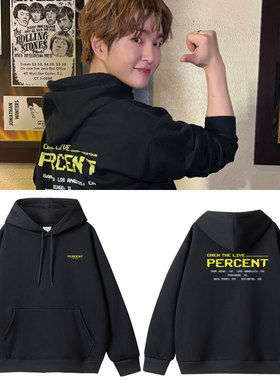 SHINee温流ONEW2026演唱会PERCENT(%)北美场周边同款卫衣服连帽衫