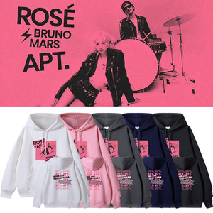 BLACKPNK朴彩英ROSÉ单曲APT周边应援同款卫衣印花套头连帽衫衣服