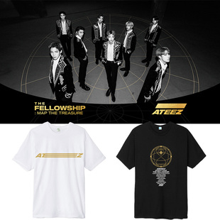 Fellowship 短袖 Map Treasur周边同款 T恤 The ATEEZ演唱会The