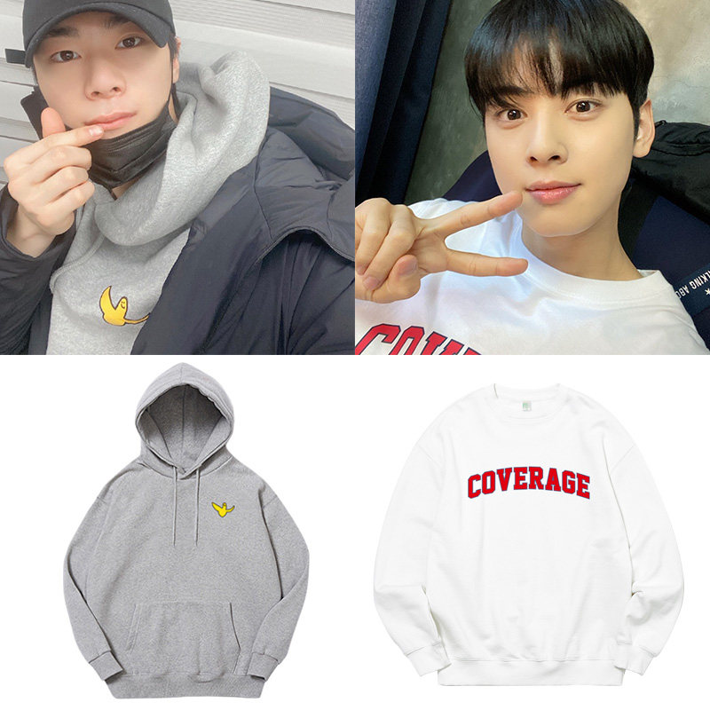 astro文彬车银优衣服同款卫衣长袖加绒薄款百搭纯棉印花秋冬帽衫