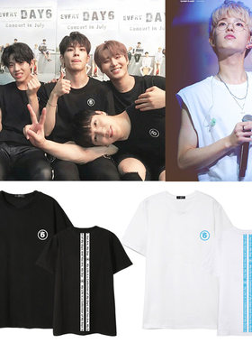DAY6演唱会every day6周边衣服同款短袖t恤纯棉男女装打底衫上衣