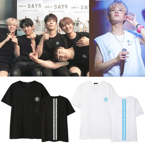 DAY6演唱会every day6周边衣服同款短袖t恤纯棉男女装打底衫上衣