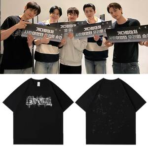 EXO六巡演唱会PLANET6 EXhOrizon周边同款短袖T恤纯棉印花上衣服