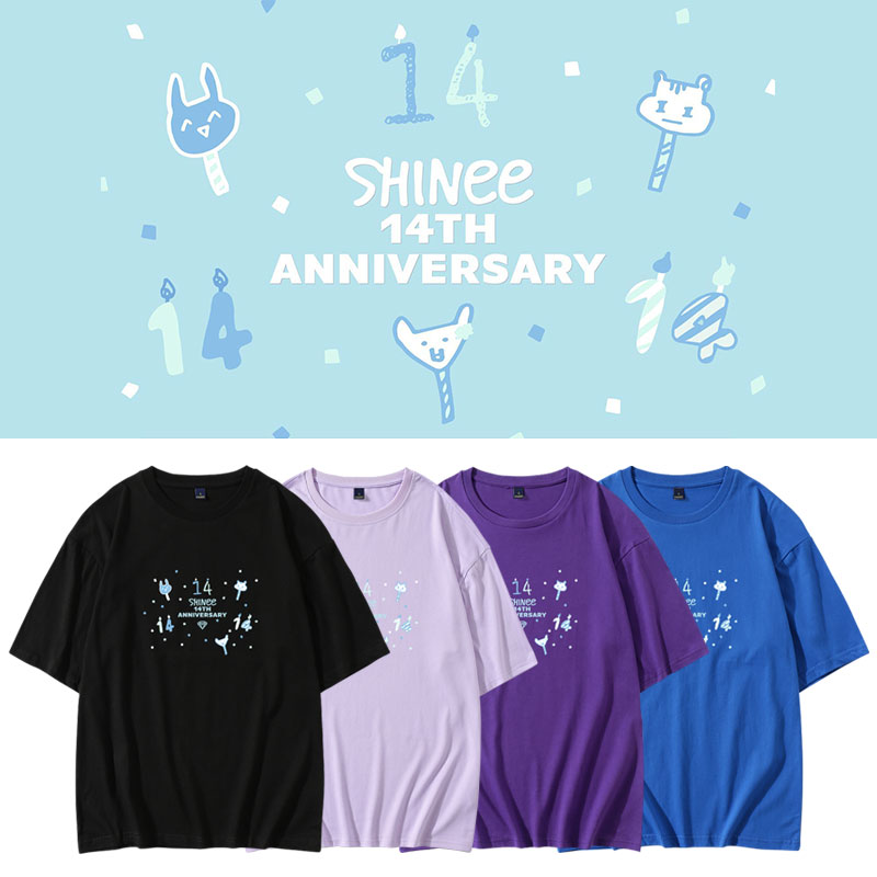 SHINee十四周年周边同款短袖T恤