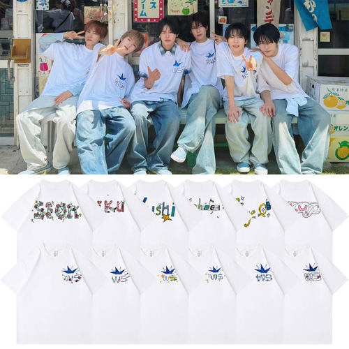 NCTWISH专辑MV成员设计衣服涂鸦印花周边自制同款短袖T恤纯棉男女