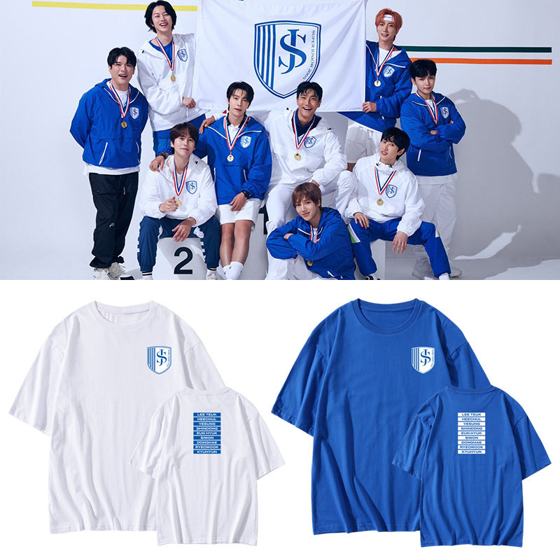 SuperJunior 15周年演唱会周边印花同款短袖T恤宽松纯棉打歌服