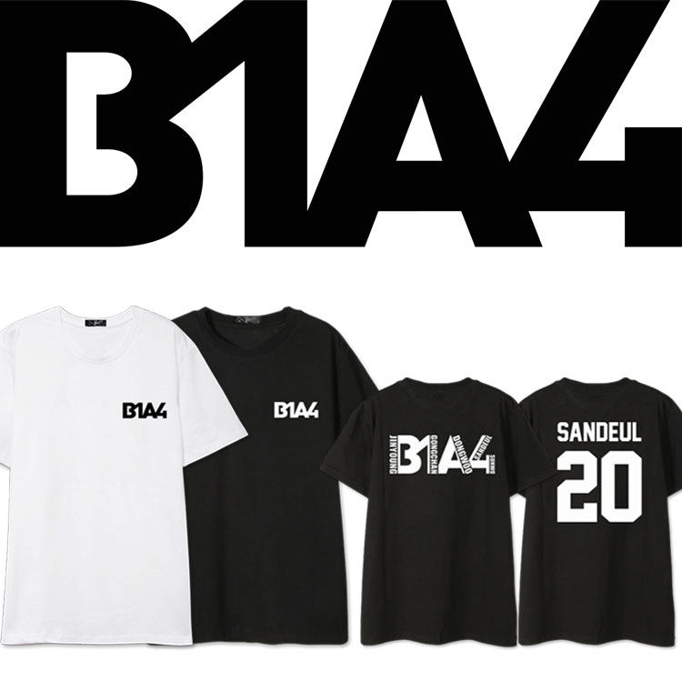 B1A4演唱会周边郑振永灿多攻灿应援衣服同款短袖T恤纯棉印花男女