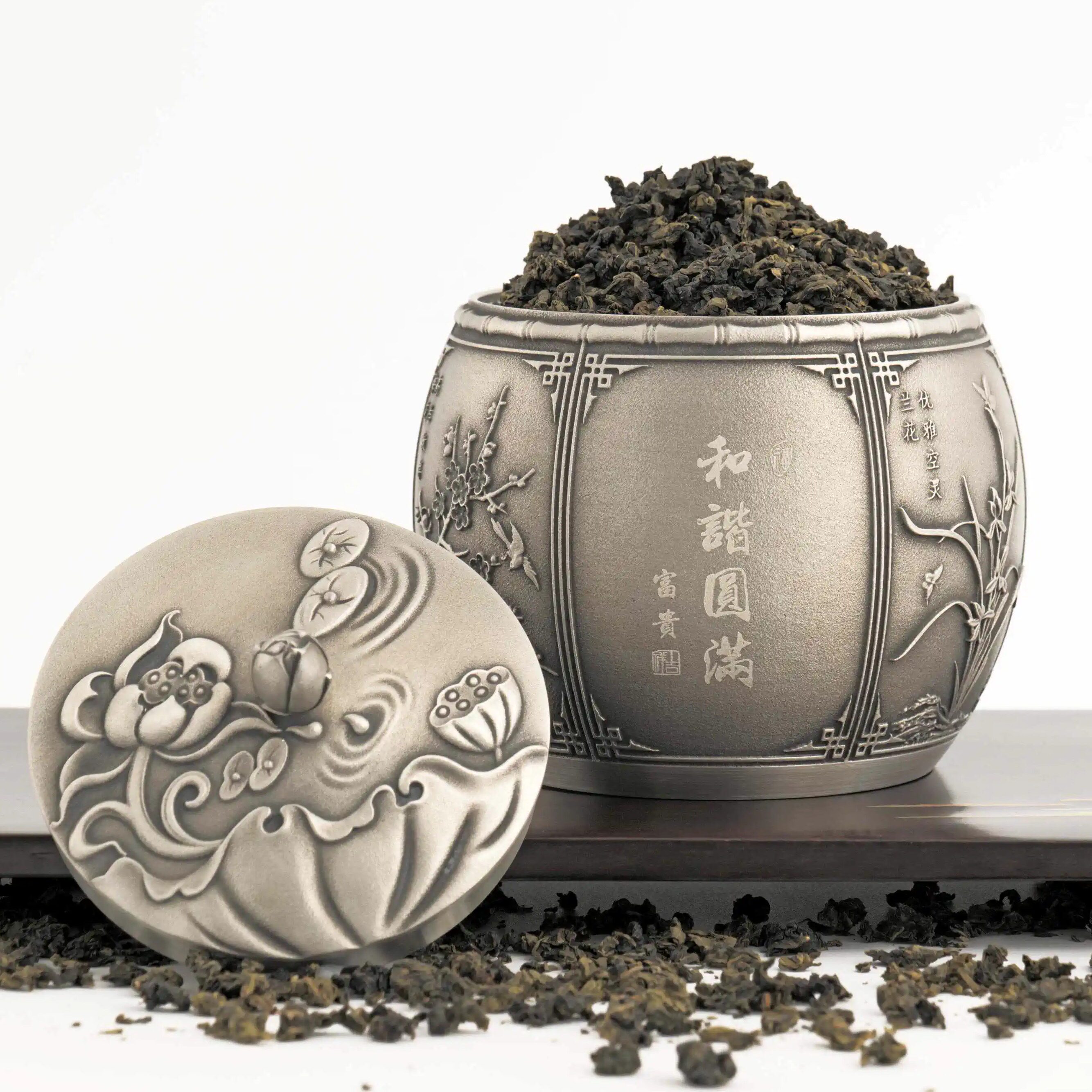 纯锡茶叶罐密封保鲜装茶叶的容器茶叶盒结婚贺寿送领导高档茶礼盒